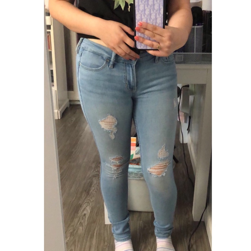 Light was Hollister jeans